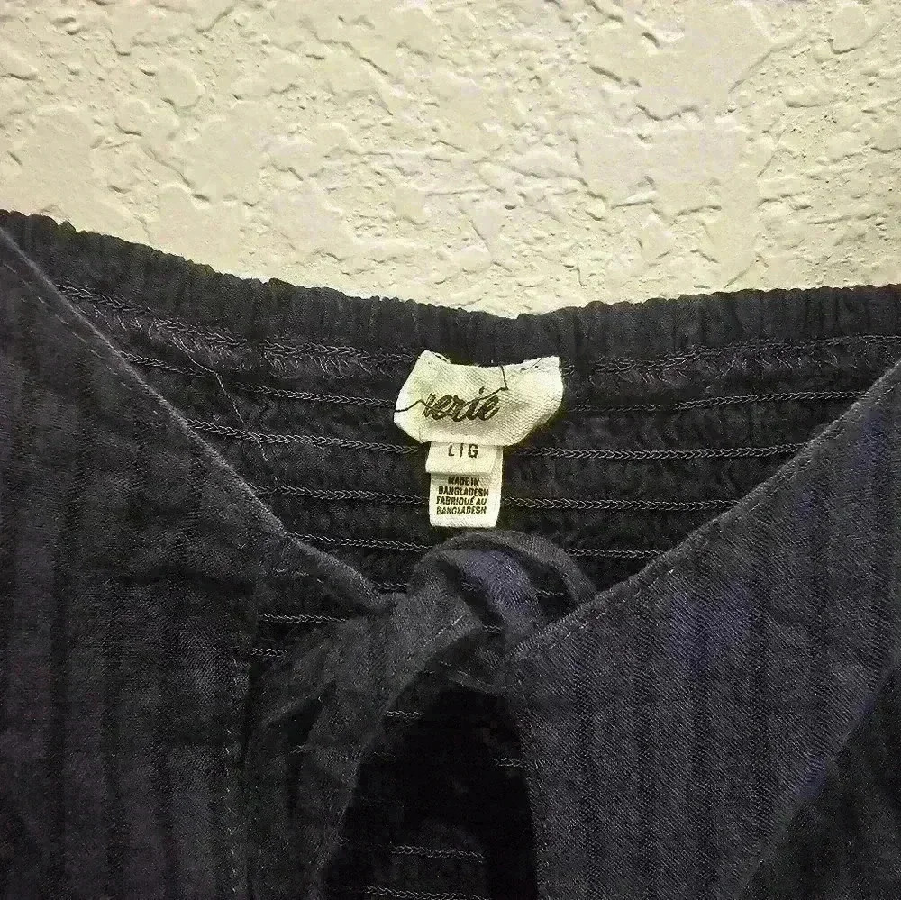 Navy blue Crop lace up front - Picture 7 of 7